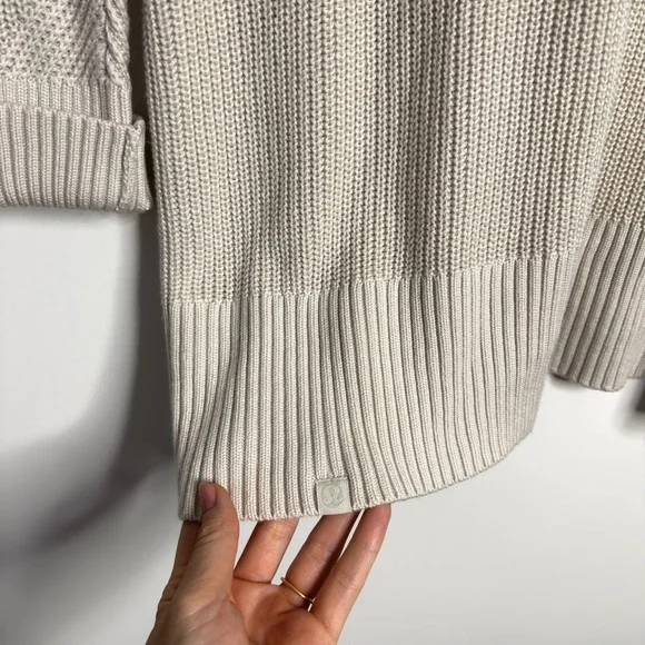 LULULEMON Cashlu Sweater Wrap in Raw Linen M/L - Picture 7 of 8